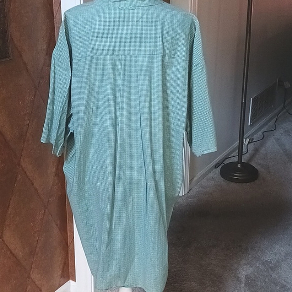 TOMMY Hilfiger Men's Short Sleeve Green/Blue Shirt Size 3XLT - Picture 10 of 13